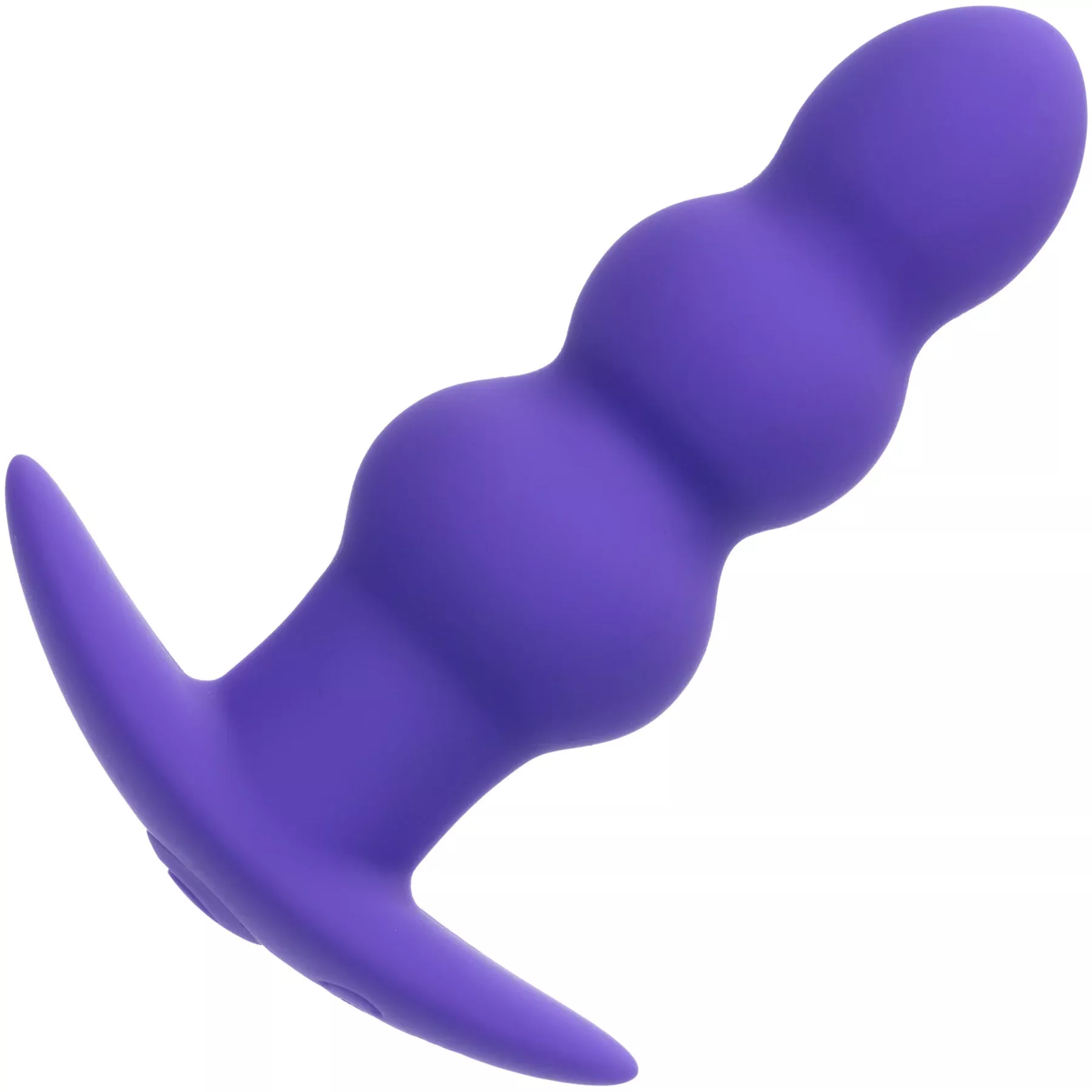 Basic Essentials Rechargeable Beaded Probe Silicone Vibrating Butt Plug By CalExotics