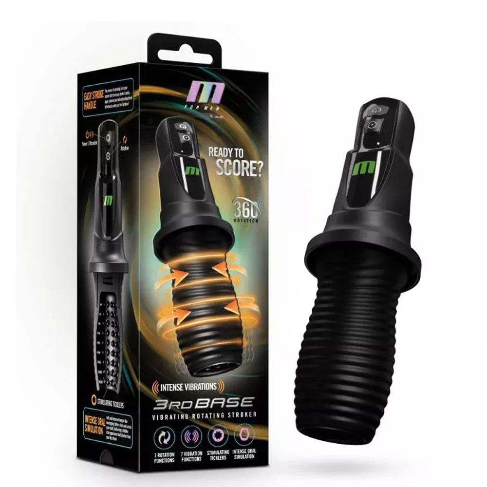 Blush M for Men 3rd Base Vibrating Rotating Stroker