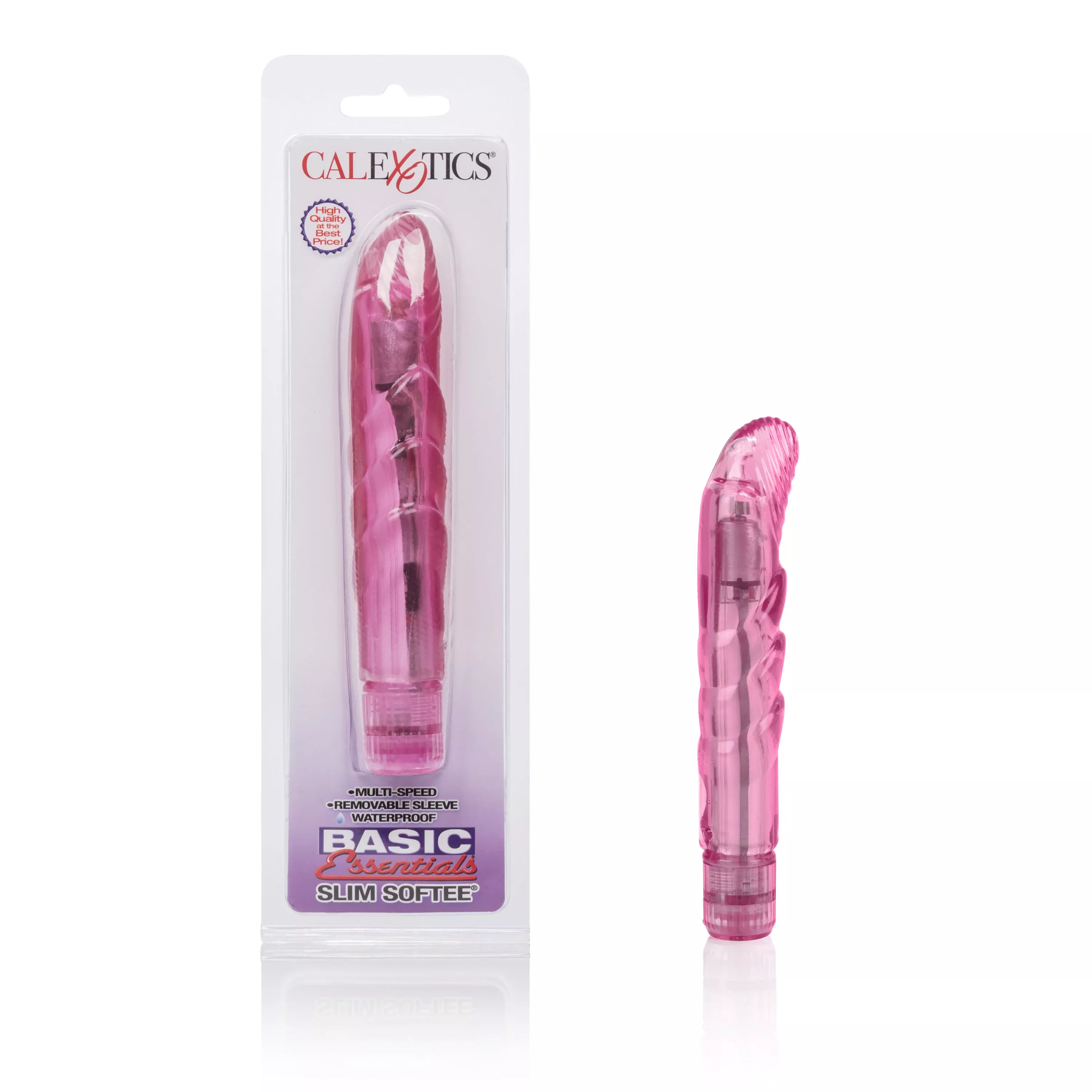 CalExotics Slim Softee Ribbed G Massager - Pink