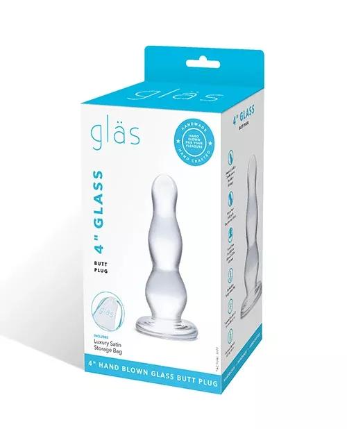 Glas 4″ Butt Plug – Clear