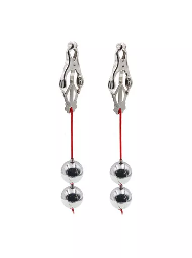 Nipples & Clit Clover Clamps with Double Solid Weights