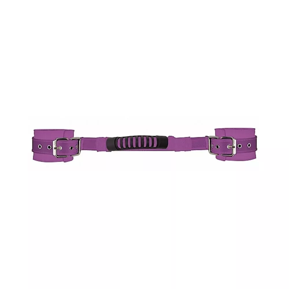 Ouch! Adjustable Leather Handcuffs - Purple