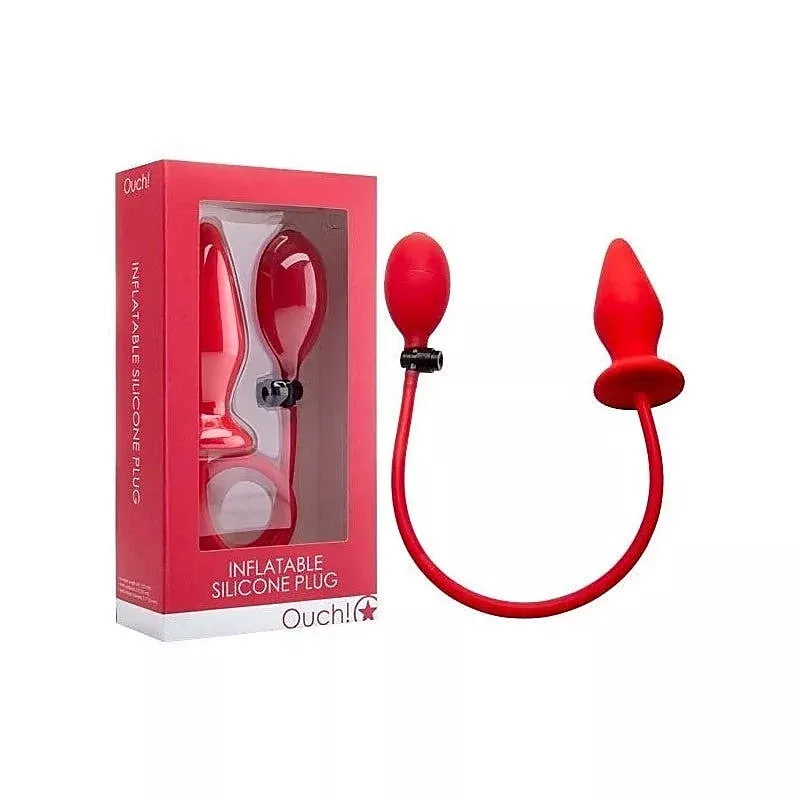 Ouch Inflatable Silicone Plug Prostate Massager