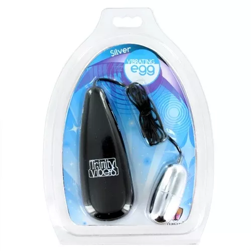 Silver Vibrating Egg with Wired Remote Control