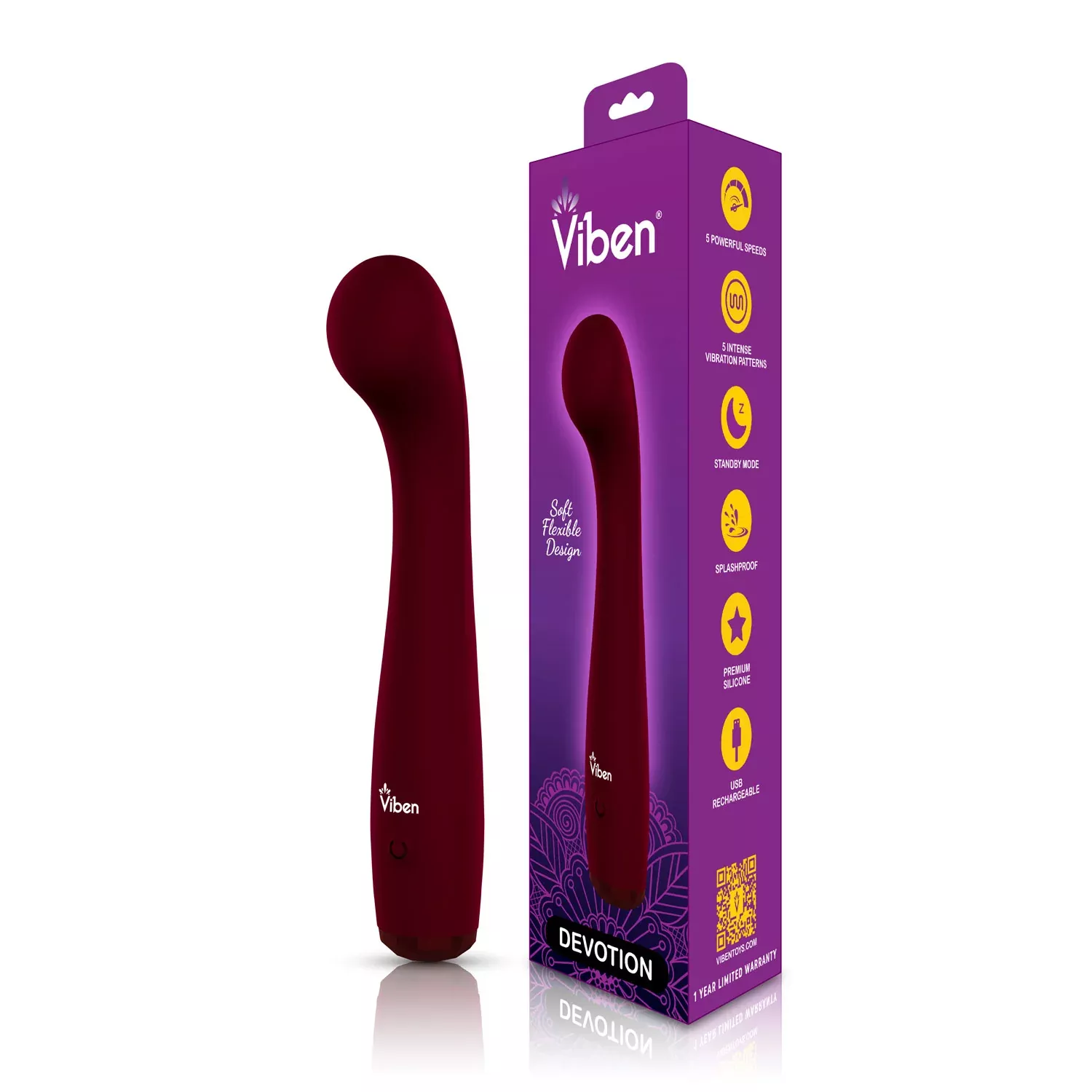 Viben Devotion G-Spot Massager in Ruby